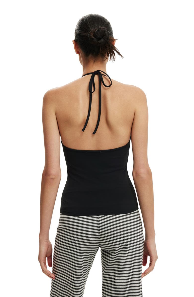 Cotton On Women's Hold Me Tie Halter, Alternate, color, Black