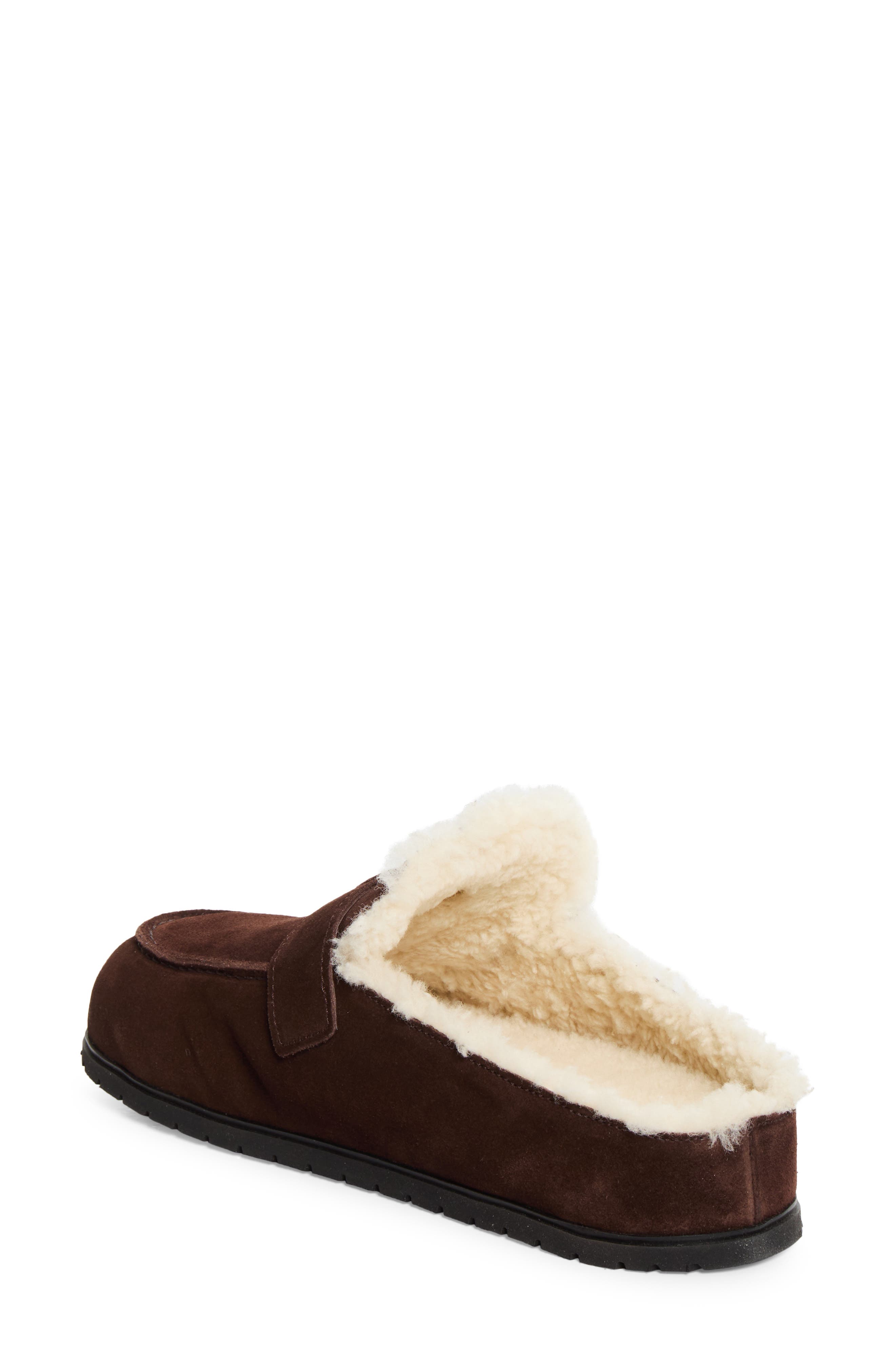 Genuine Shearling Buckle Mule, Alternate, color, MORO