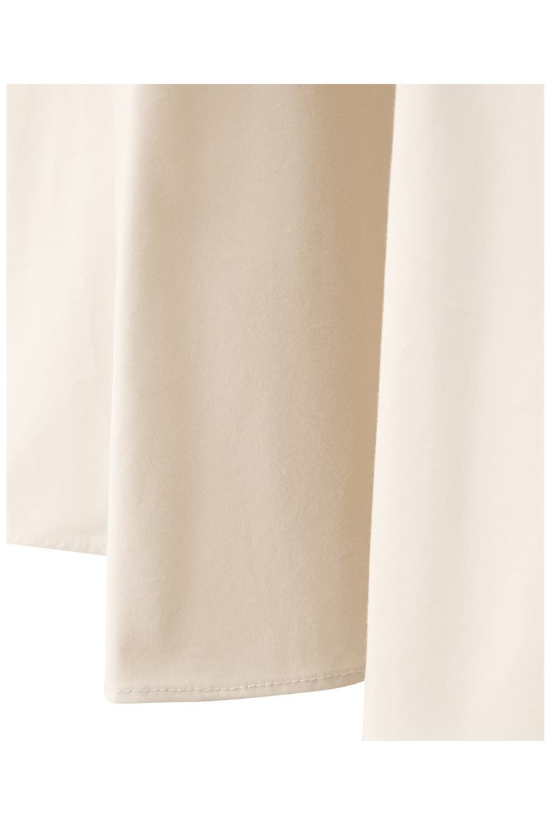 Flared Stretch Cotton Midi Skirt, Alternate, color, ECRU