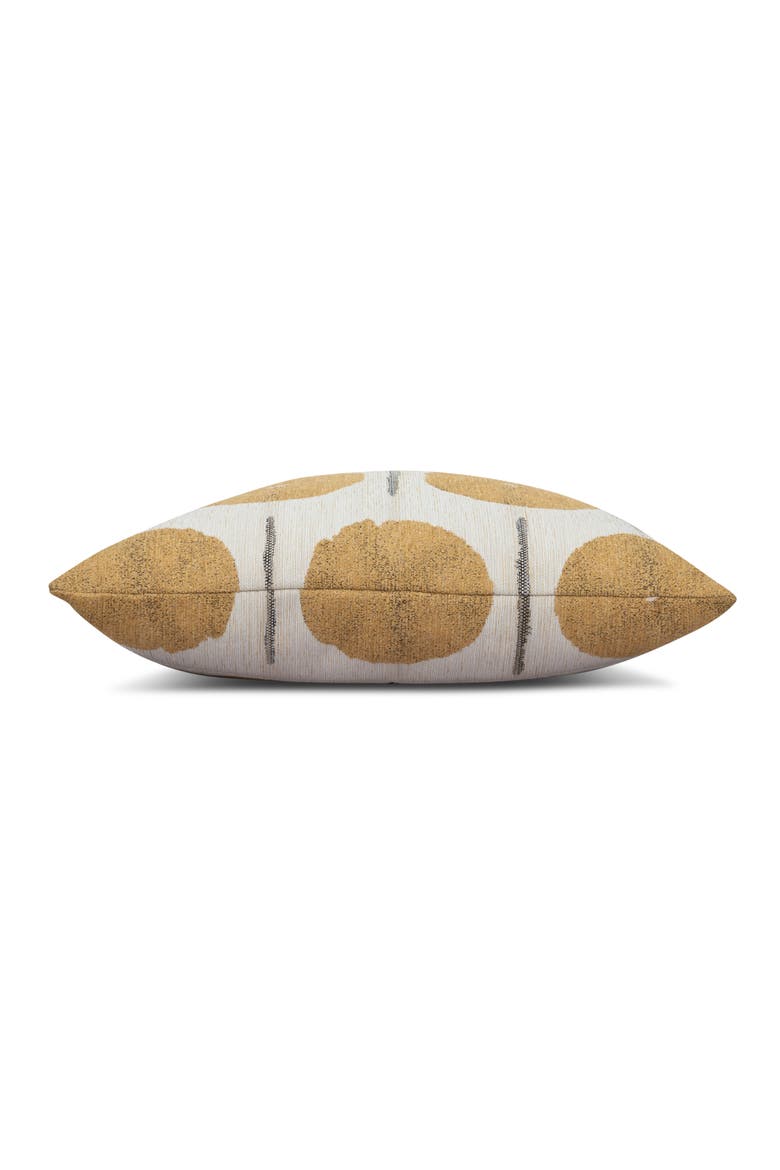 Solstice Jacquard Indoor & Outdoor Woven Accent Pillow, Alternate, color, Gold