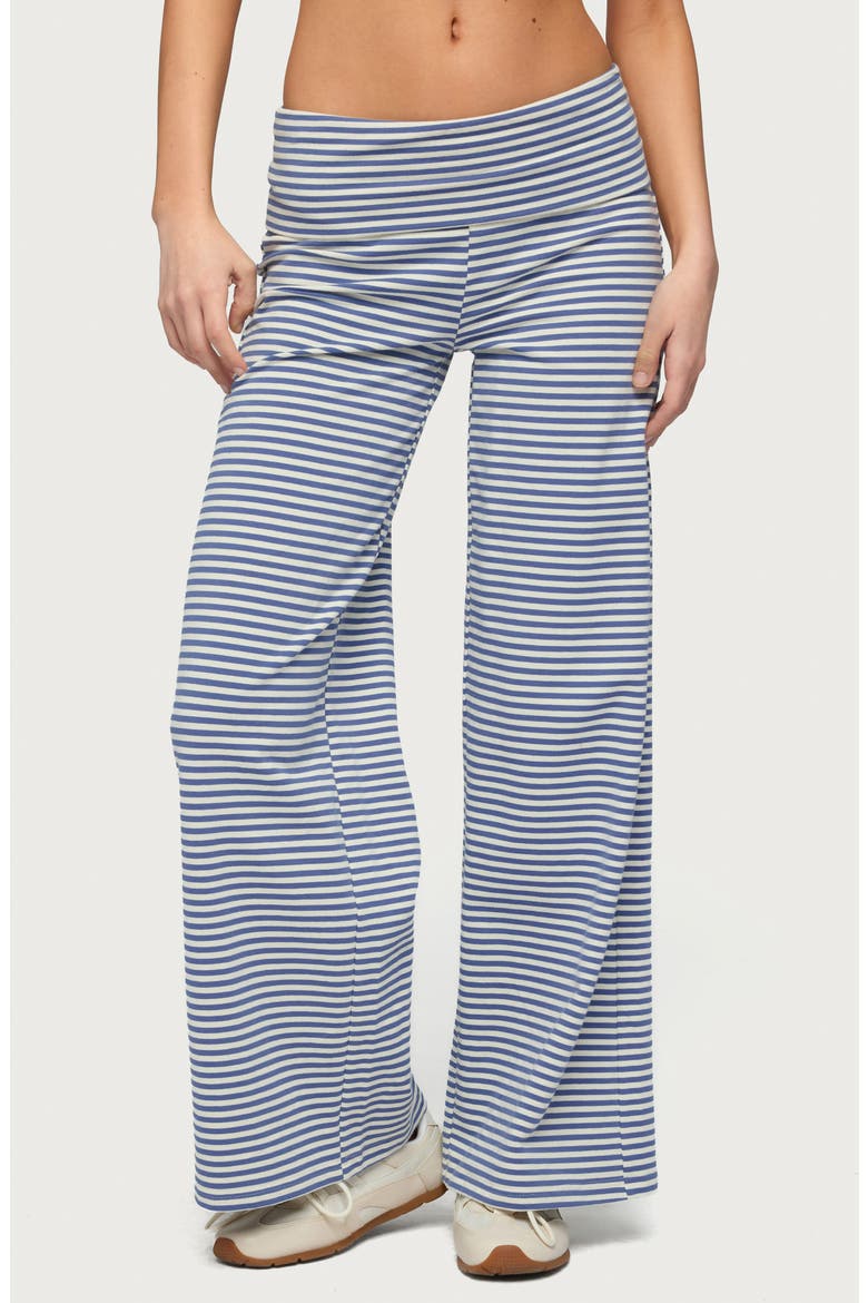 Lilah Stripe Wide Leg Pants, Main, color, BLUE-AND-WHITE