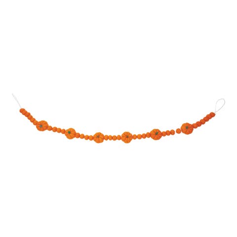 Spooky Pumpkin Halloween Felt Garland 60"