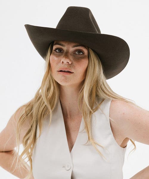 Gigi Pip Lane Hat In Dark Brown