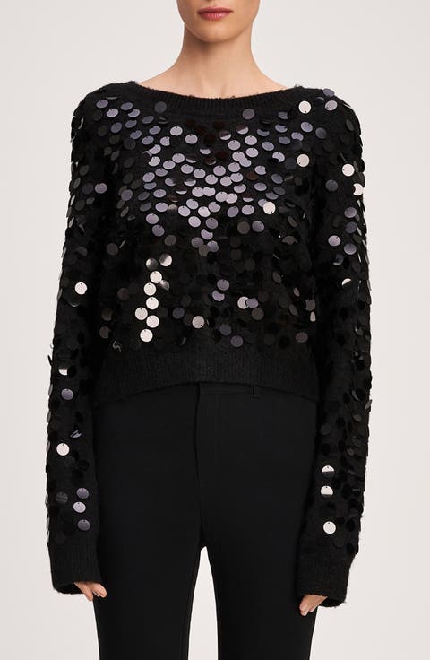 Briana Paillette Pullover Sweater