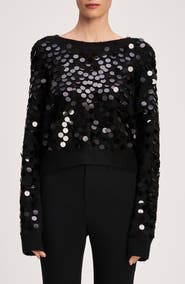 Cinq à Sept Briana Paillette Pullover Sweater