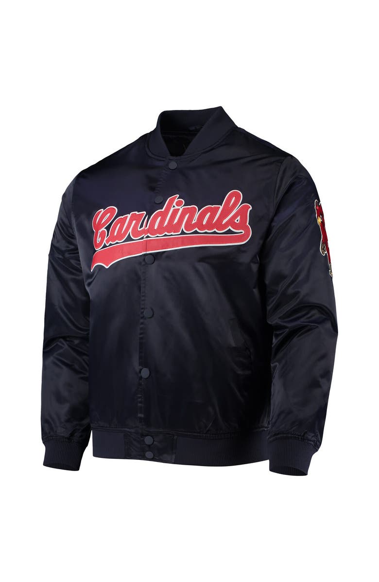 PRO STANDARD Men's Pro Standard Navy St. Louis Cardinals Wordmark Satin Full-Snap Jacket, Alternate, color, Navy