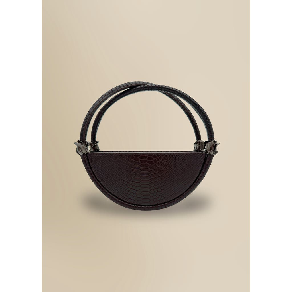 Contessa Mills World Bag Petite Elegant Structured Italian Leather Handbag In Black