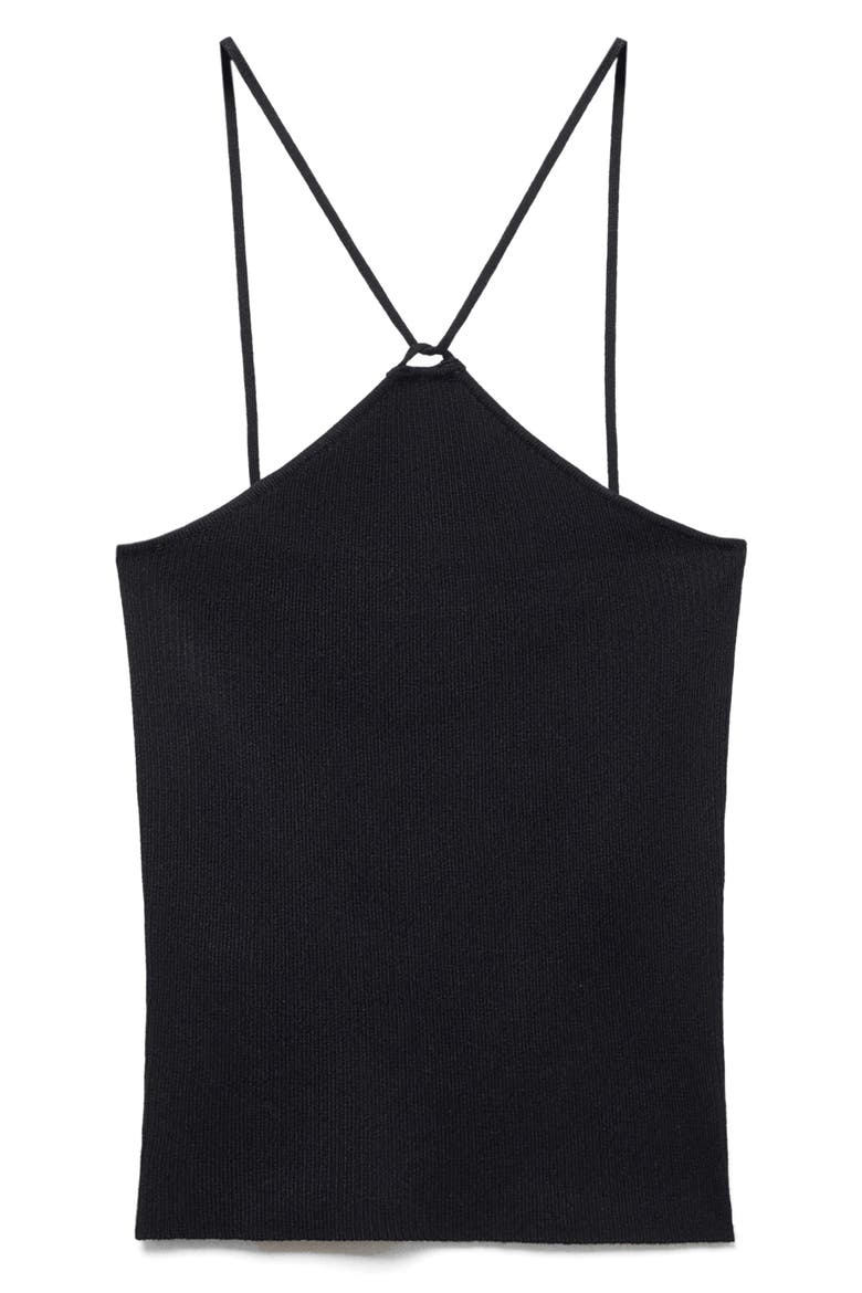 Twist Neck Knit Top, Alternate, color, BLACK