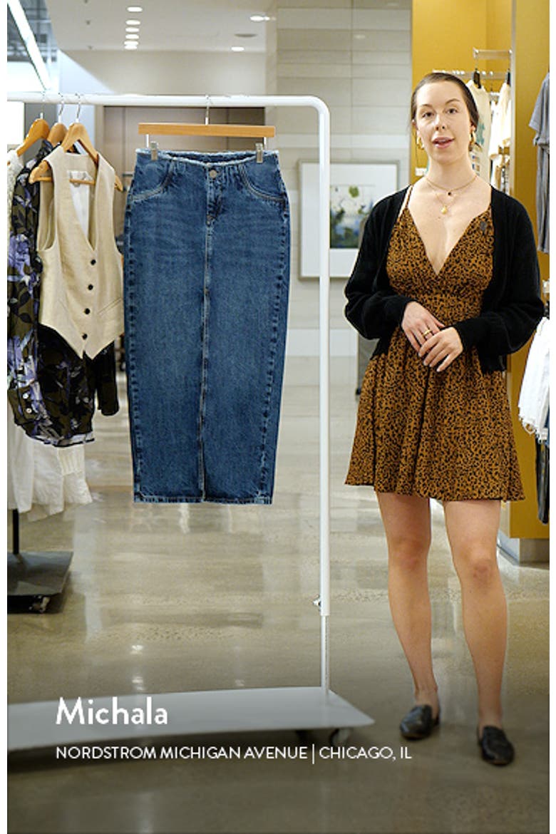 Cyra Denim Maxi Skirt video