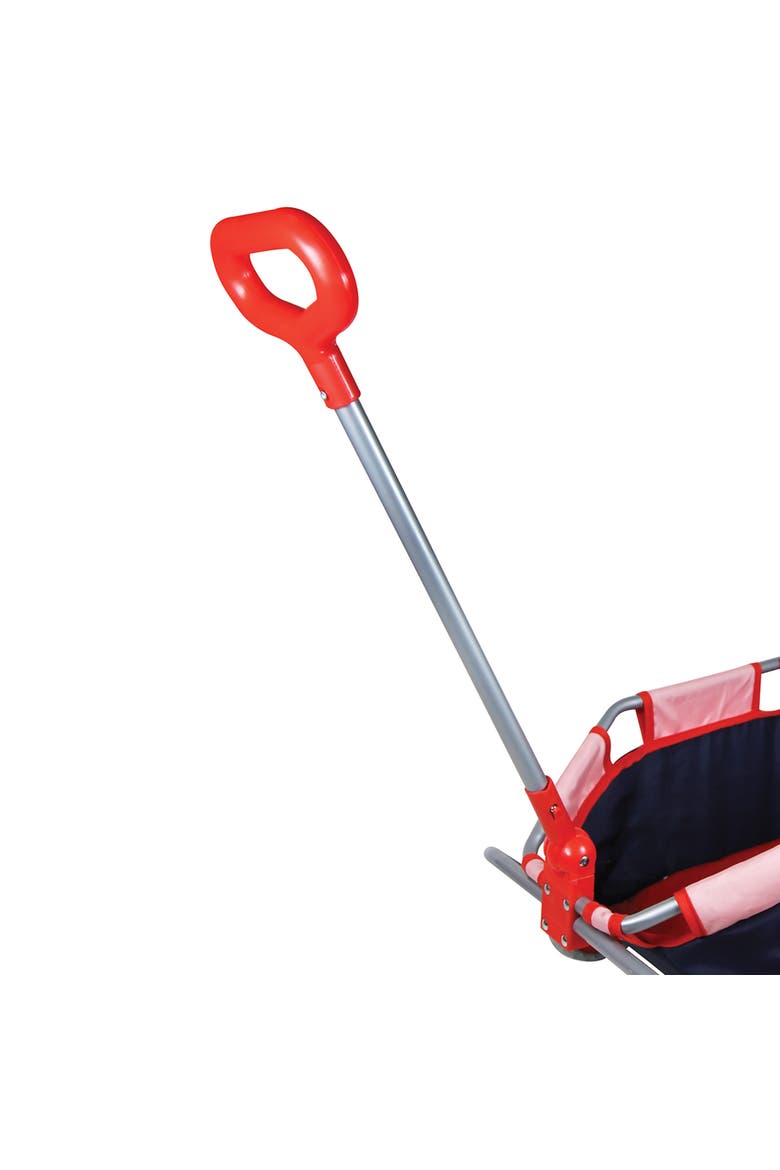 Baby Doll Pull Cart in Navy & Red, Alternate, color, Multicolored
