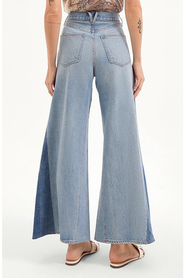 Vicki Paneled Extra Wide Leg Jeans, Alternate, color, WANDERER UNDONE