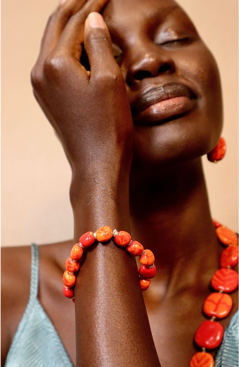 Kazuri Tsavo Collection - Drop the Beat Bracelet, Alternate, color, Multi