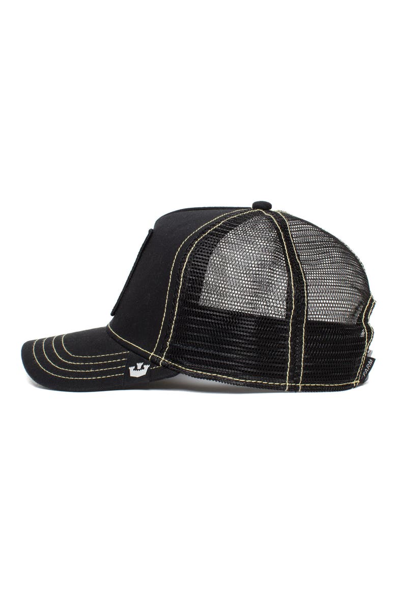 The Queen Bee Trucker Hat, Alternate, color, BLACK