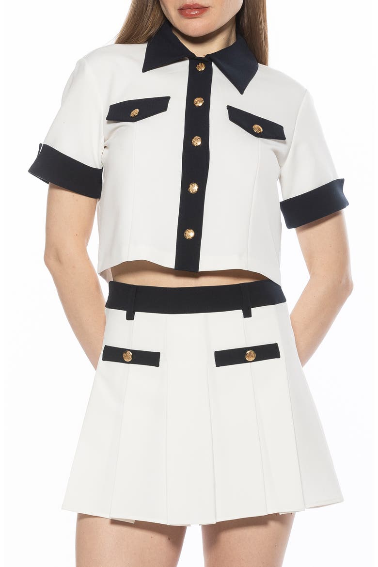 Emery Collared Button-Up Shirt, Main, color, IVORY