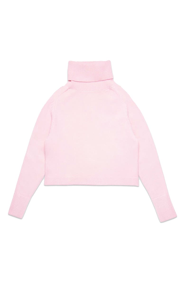 DELUC Pugliese Crop Turtleneck Sweater, Main, color, Pink