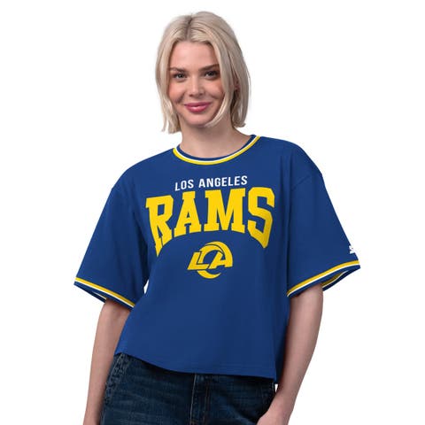 Women's Starter  Royal Los Angeles Rams Ace Cropped T-Shirt