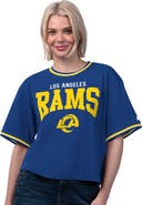 STARTER Women's Starter Royal Los Angeles Rams Ace Cropped T-Shirt
