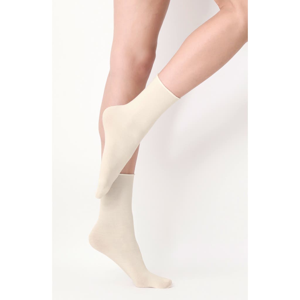 Oroblu Nives Wool Blend Crew Socks In Gray