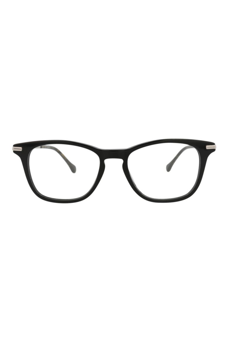 52mm Rectangular Optical Glasses, Main, color, BLACK SILVER TRANSPARENT