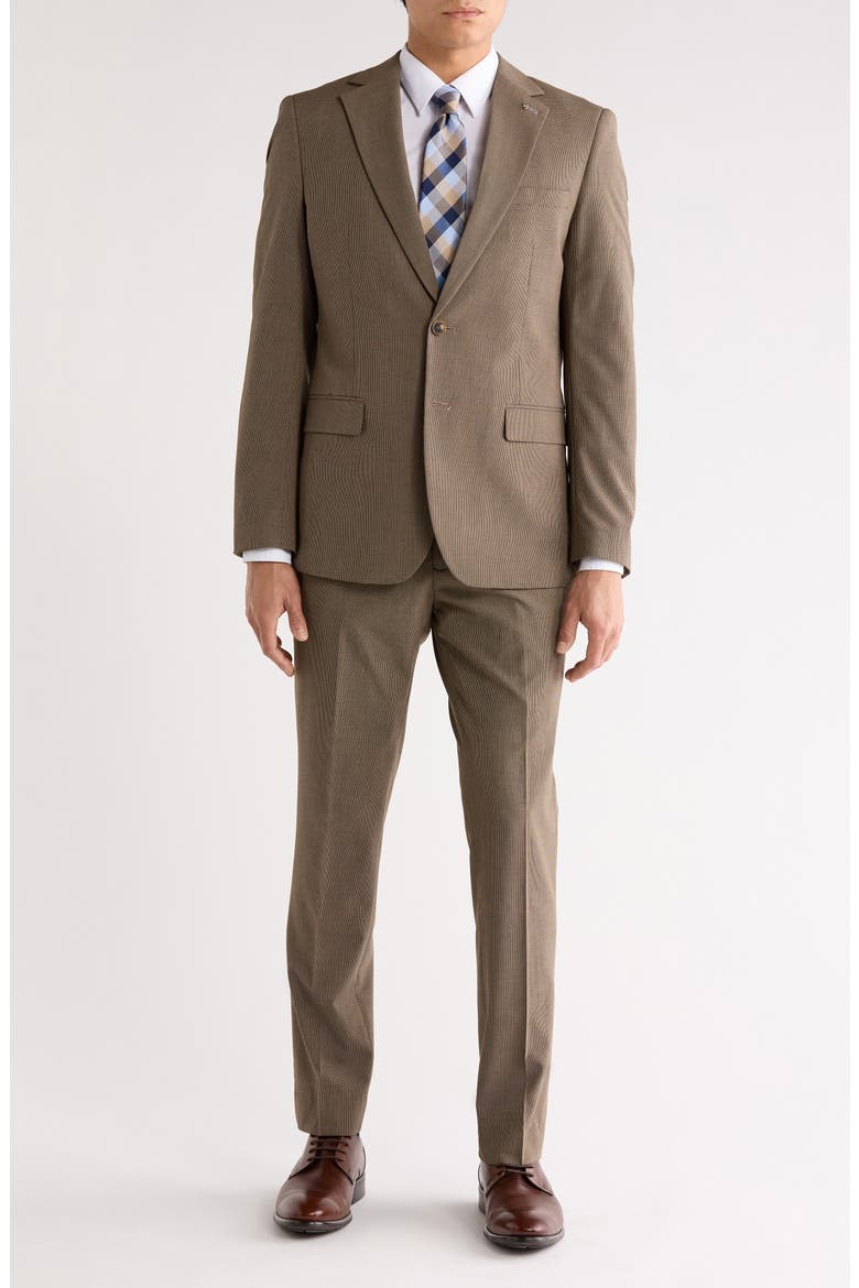 Classic Fit Micro Houndstooth Suit, Main, color, TAN