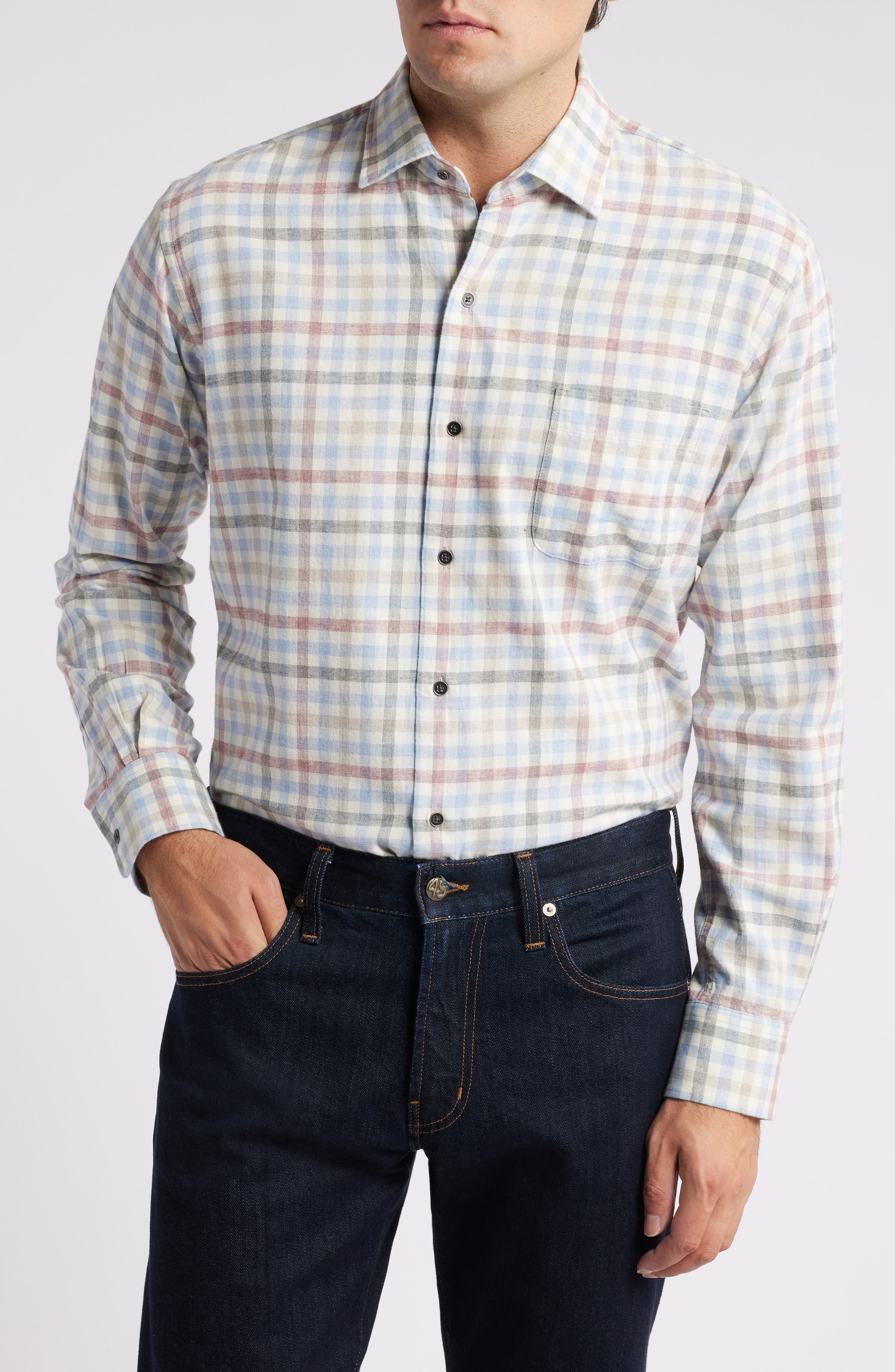 White Rock Plaid Button-Up Shirt