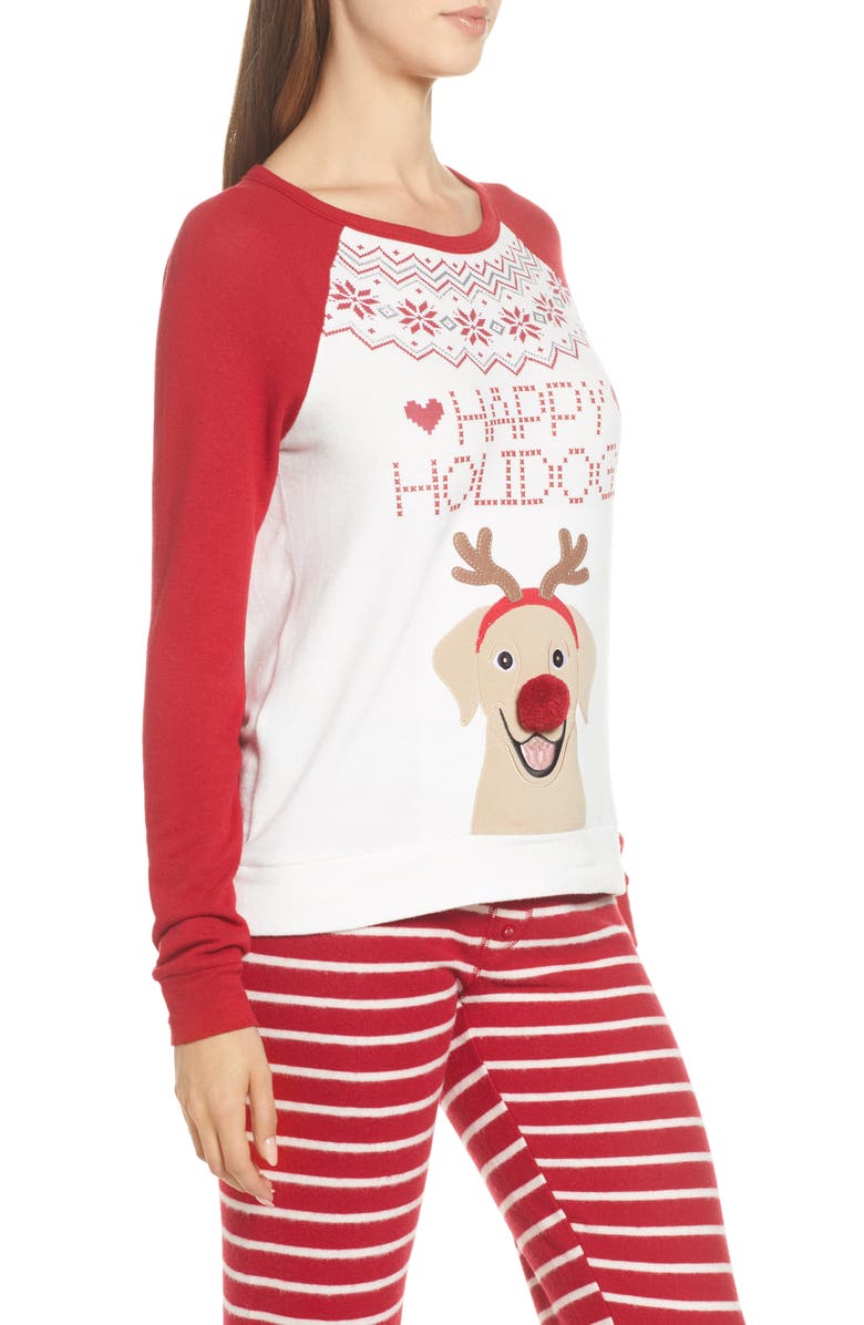 PJ Salvage PJSalvage Joy Long Sleeve Pajama Top, Alternate, color, 