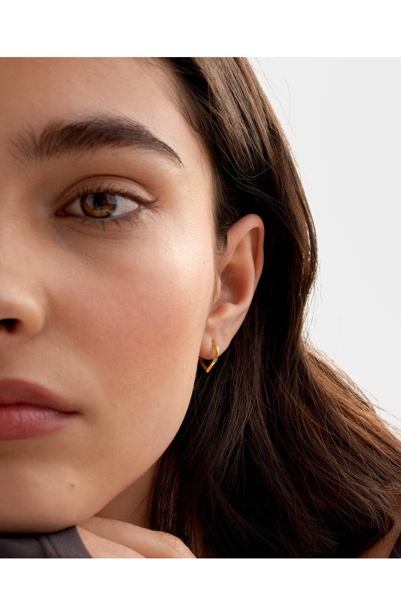 Katie Loxton Elsi Waterproof Gold Huggie Hoop Earrings, Alternate, color, Gold