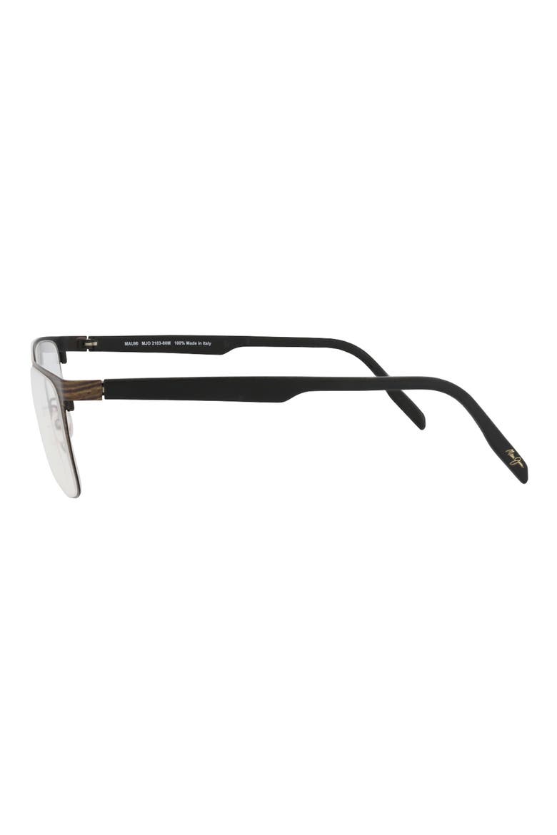 53mm Rectangle Optical Frames, Alternate, color, WOOD GRAIN BLACK TRANSPARENT