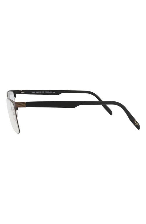 Maui Jim Square-frame Stainless Steel Optical Frames In Brown