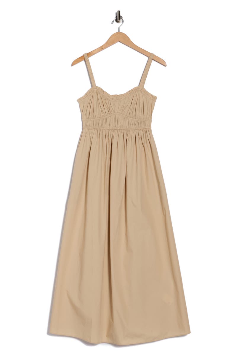 BOSS Orange Dalza Cotton Dress, Alternate, color, Open Beige