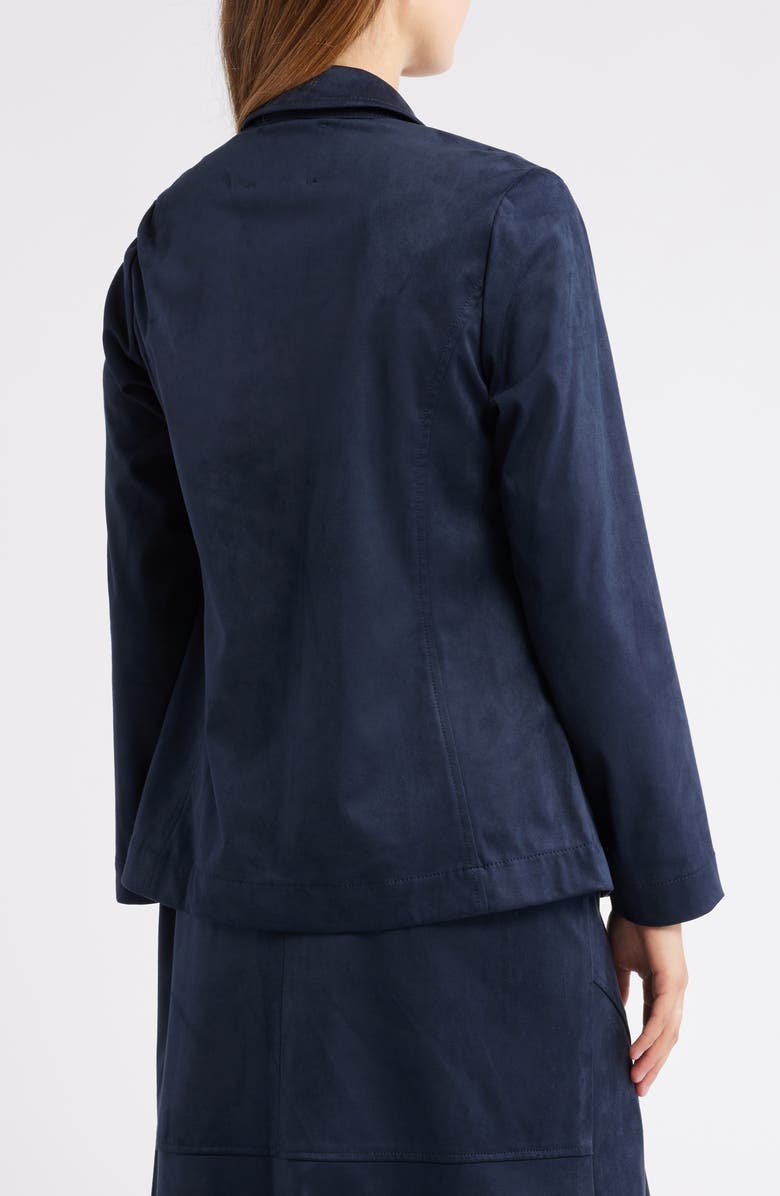 CITY BLUES Faux Suede Blazer, Alternate, color, Midnight