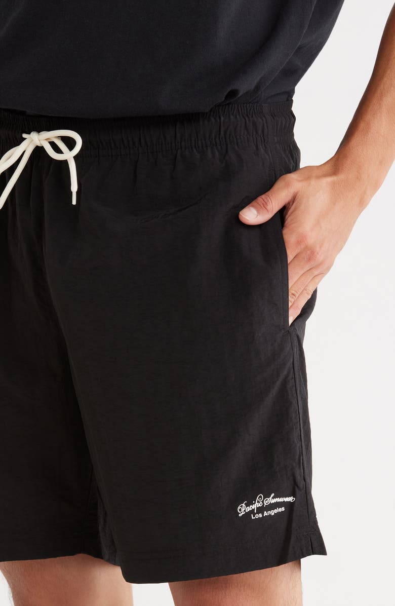 PacSun Solid Collegiate Swim Trunks, Alternate, color, 