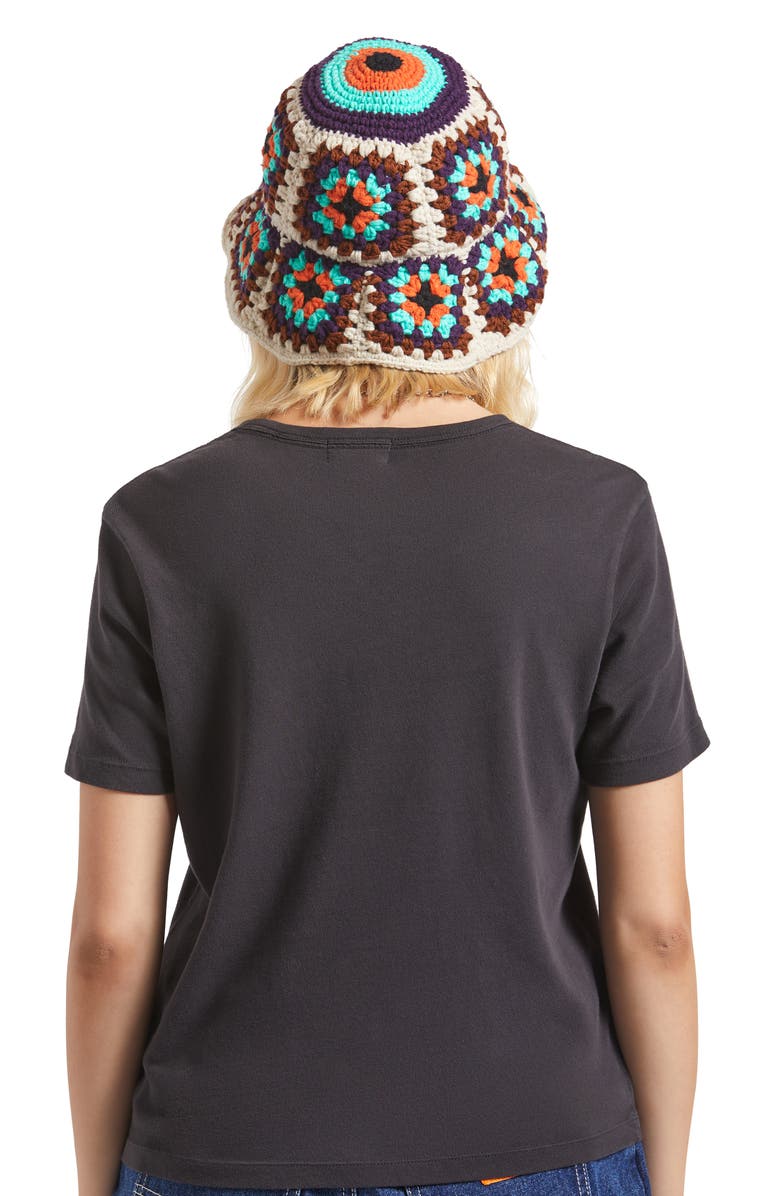 Brixton Knit Bucket Hat, Alternate, color, Purple Multi