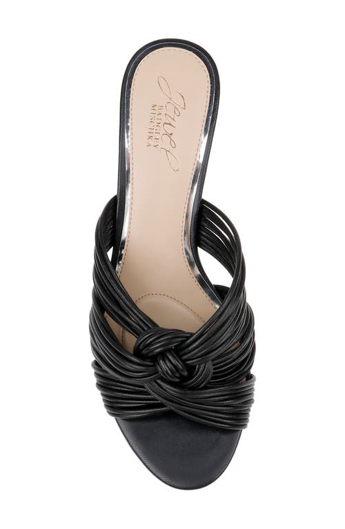 Jewel Badgley Mischka Womens Embellished Man Made Slide In Black