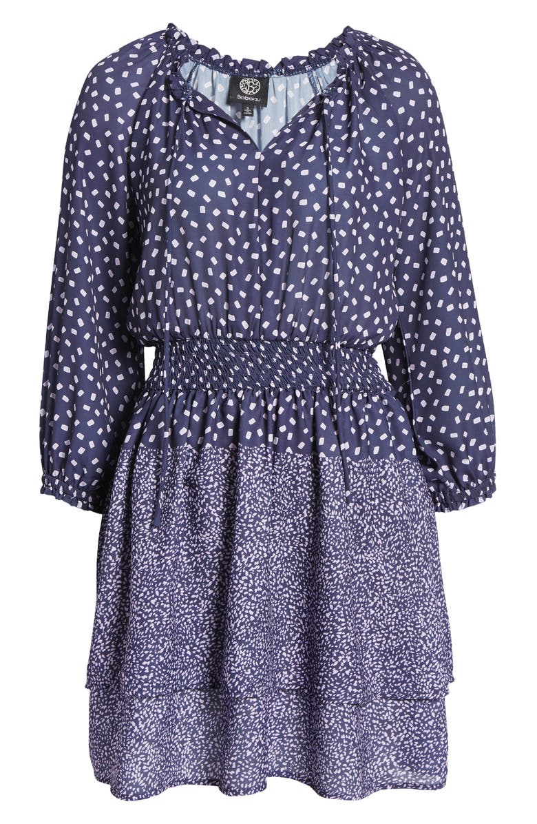 Bobeau Smocked Waist Minidress, Alternate, color, 