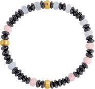 Karma and Luck Tranquil Essence Hematite Rose Quartz Aquamarine Bracelet