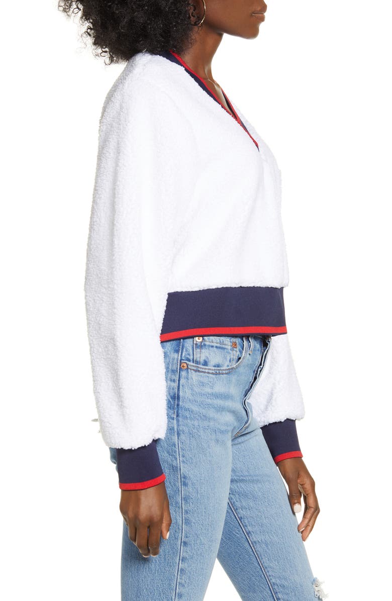 FILA Sylvia Crop Fleece Sweatshirt, Alternate, color, 