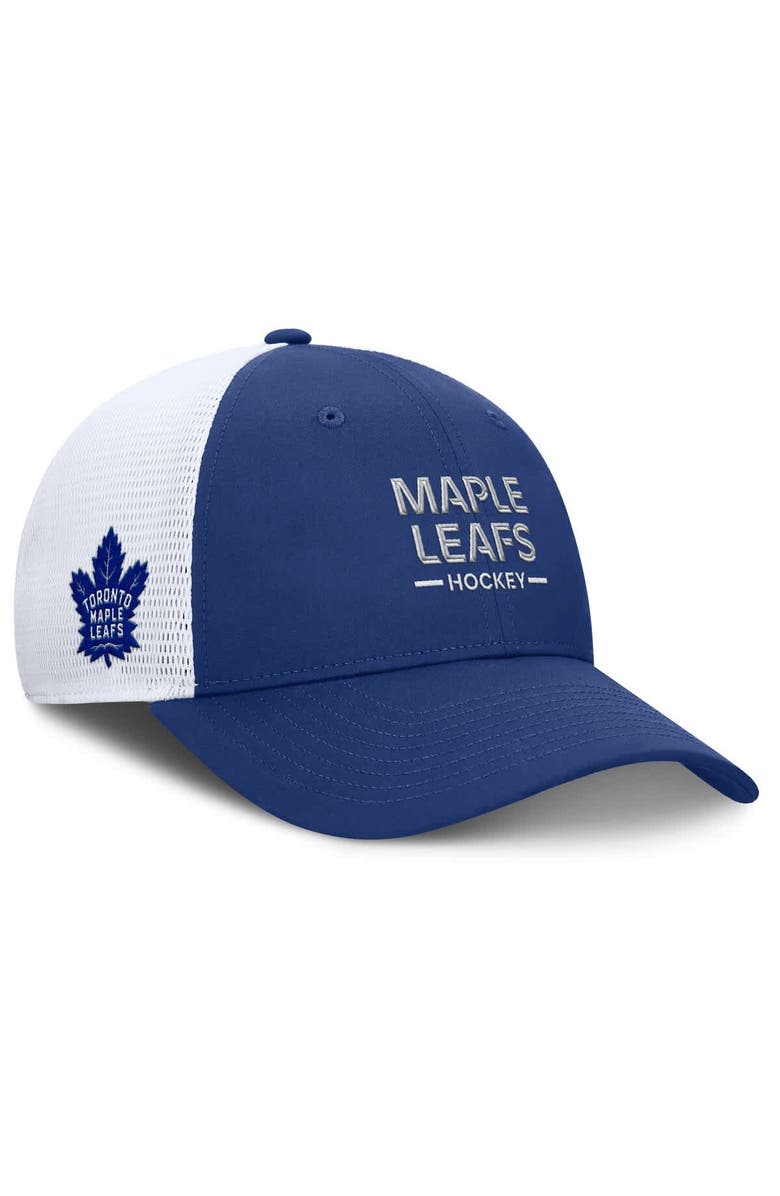 FANATICS Men's Fanatics Blue/White Toronto Maple Leafs Authentic Pro Rink Lockup Adjustable Trucker Hat, Alternate, color, Blue