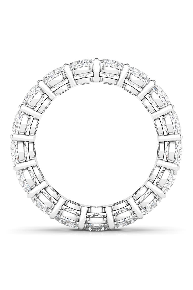 Oval Cut Lab Created Diamond Eternity Band, Alternate, color, WHITE GOLD