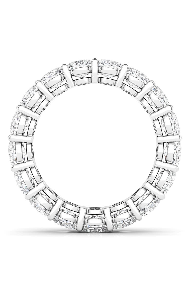 HauteCarat Oval Cut Lab Created Diamond Eternity Band, Alternate, color, White Gold