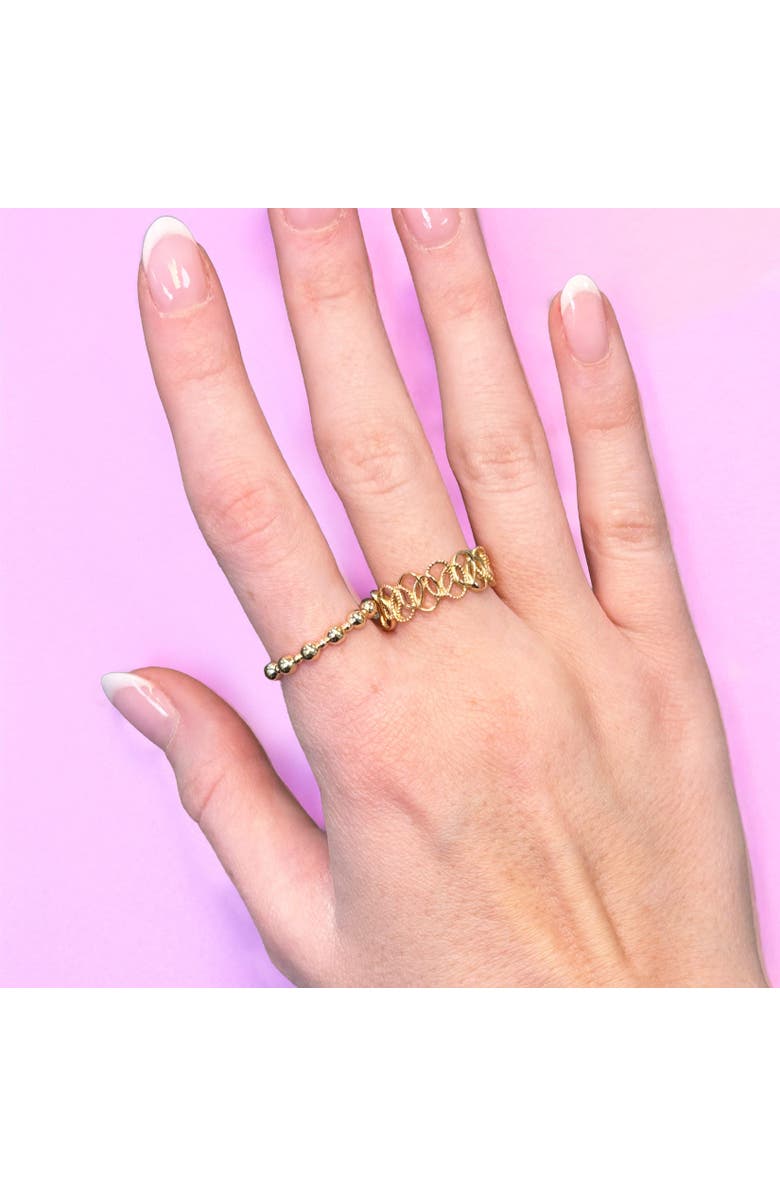 The Lovery Fine Jewelry Interlocking Oval Ring, Alternate, color, Yellow Gold