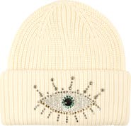 Kurt Geiger London Beaded Evil Eye Beanie