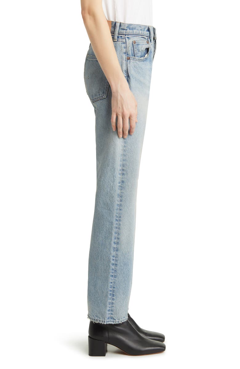 MOUSSY VINTAGE Neely Distressed High Waist Straight Leg Jeans, Alternate, color, 