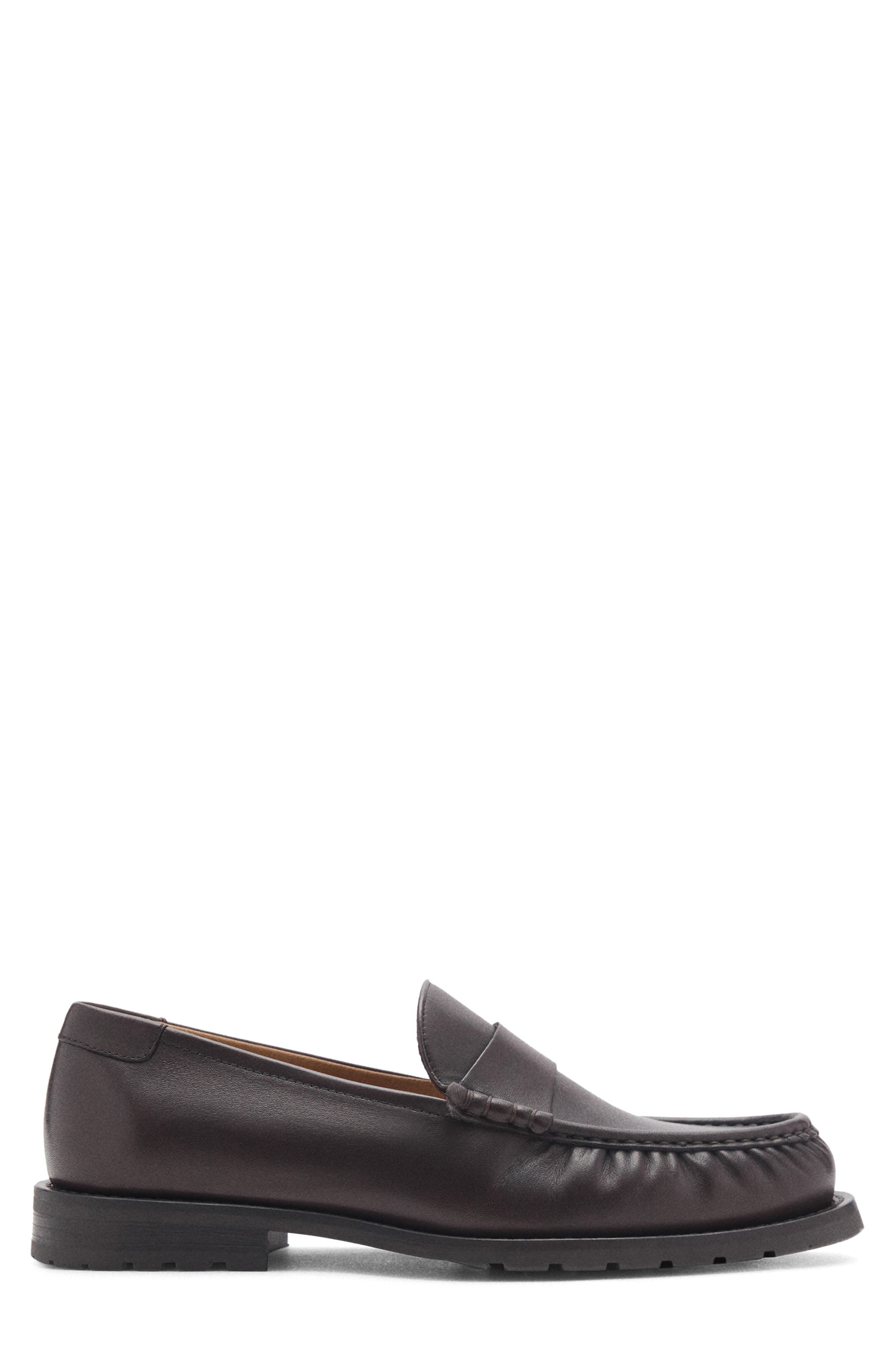 MANGO Leather Loafer, Alternate, color, 