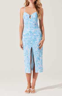 ASTR the Label Palmero Floral Print Ruched Sleeveless Maxi Dress