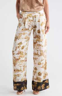 Tavia Wide Leg Silk Pants