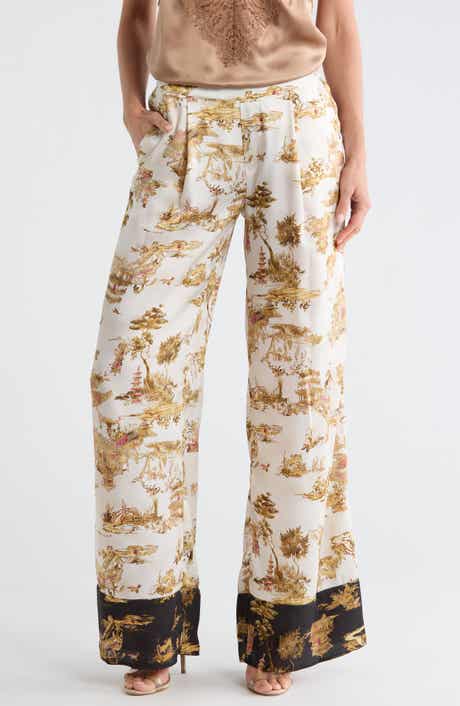 Tavia Wide Leg Silk Pants