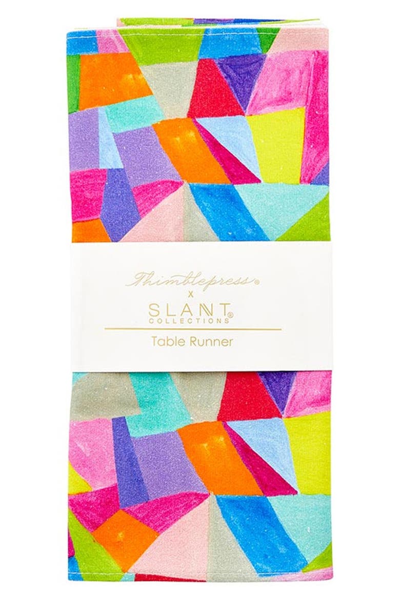 Thimblepress Geometric Table Runner, Main, color, MULTI GEM