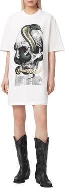 AllSaints Snakehead Graphic T-Shirt Dress