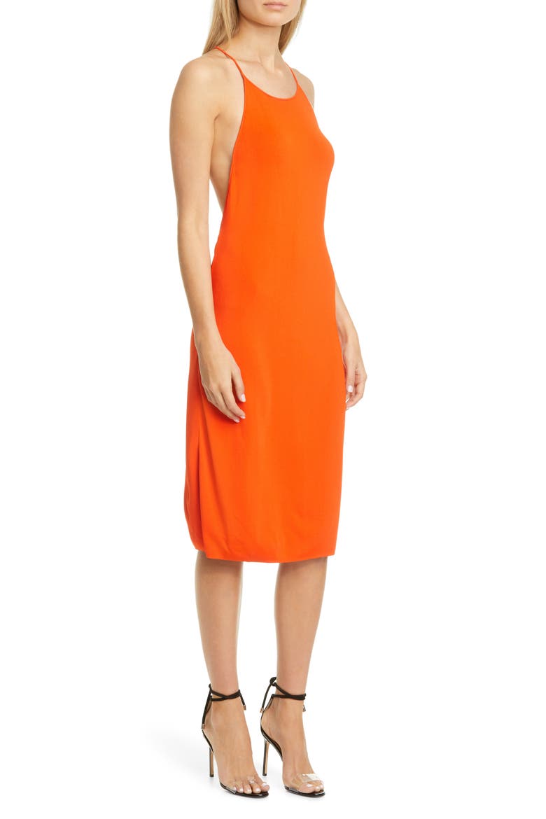 Strappy Open Back Tank Dress, Main, color, ORANGE